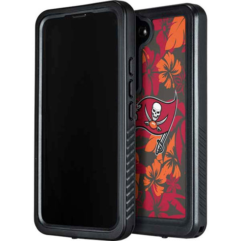 NFL Tampa Bay Buccaneers Tropical Print Galaxy S24 Waterproof Case